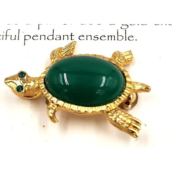 Turtle Pin/Pendant Collectable Lewis Clark Expedition Cabochon Stone H2 Series - Picture 1 of 12